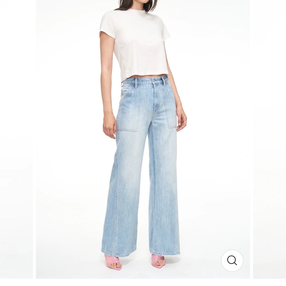 Pistola Ruby High Waist Wide Leg Utility Jean Kona